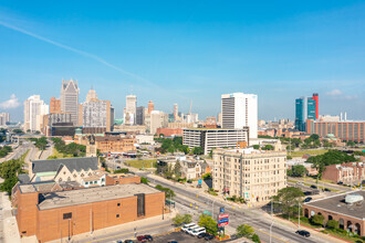 1001 E Jefferson Ave, Detroit, MI - VUE AÉRIENNE  vue de carte