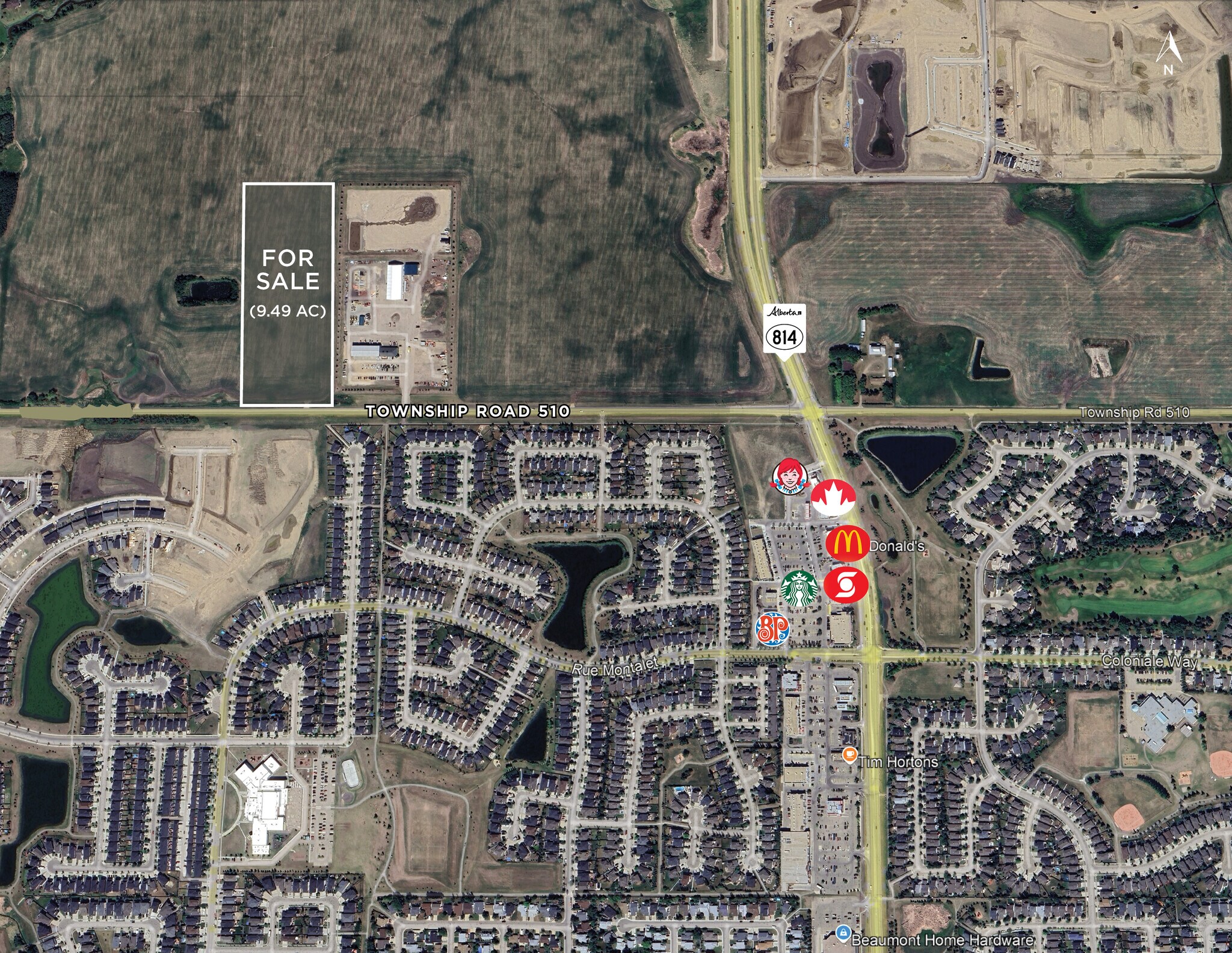 Township Road 510 & Highway 814, Beaumont, AB à vendre Aérien– Image 1 sur 4