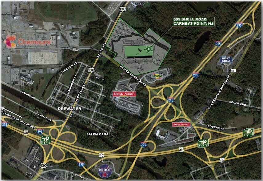 505 Shell Rd, Carneys Point, NJ à vendre - Aérien – Image 2 sur 5