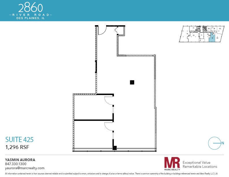 2860 S River Rd, Des Plaines, IL à louer Plan d’étage– Image 1 sur 1