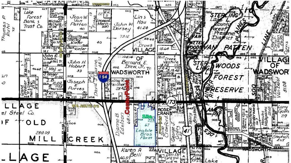 SWC Mill Rd & Route 173, Wadsworth, IL à vendre - Plan cadastral – Image 3 sur 4