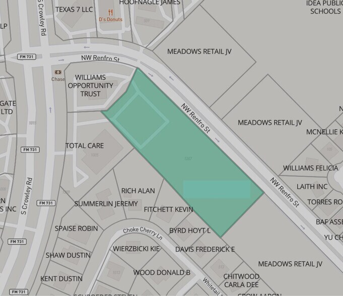 1267 NW Renfro St, Burleson, TX à vendre - Plan cadastral – Image 2 sur 3