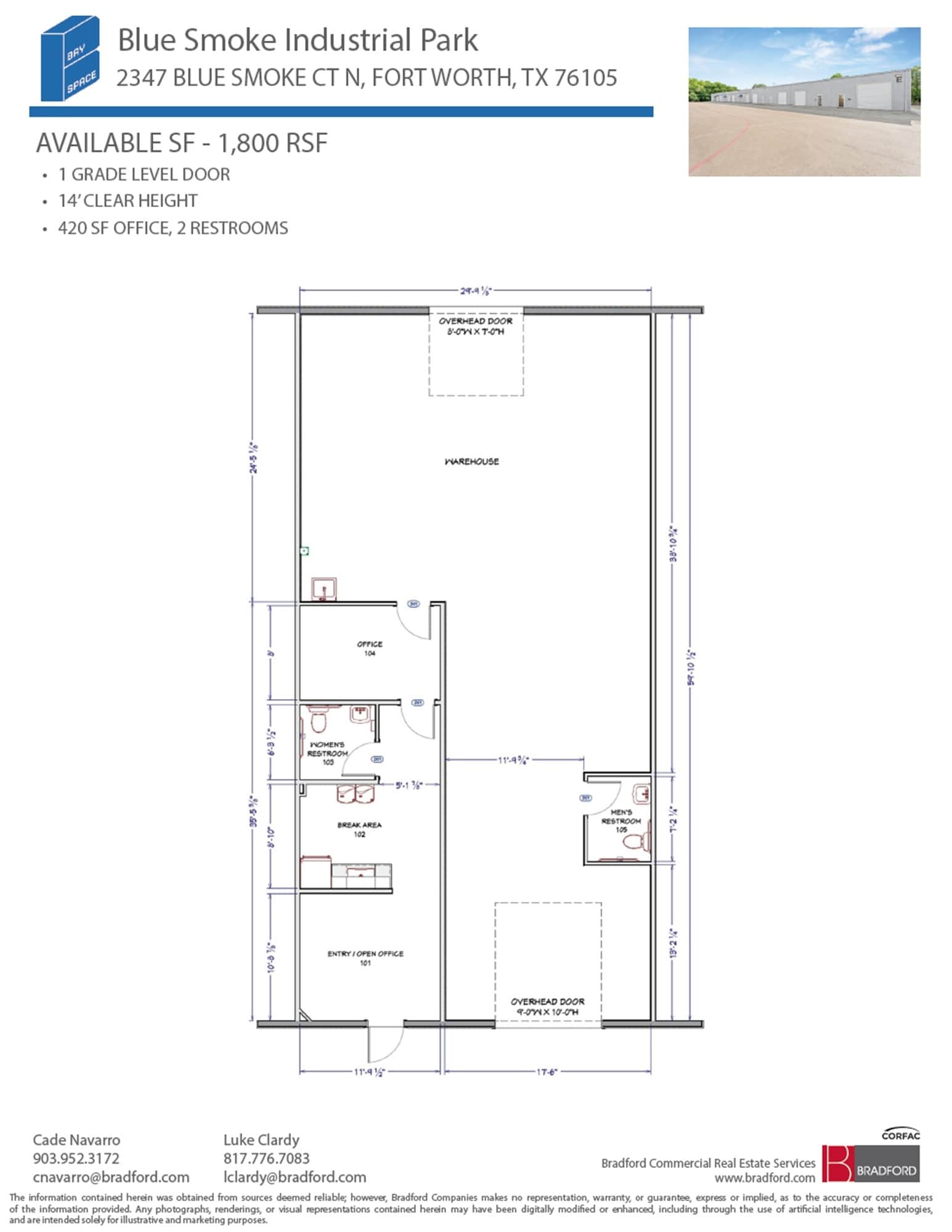 2402-2404 Blue Smoke Ct, Fort Worth, TX à louer Plan d’étage– Image 1 sur 1
