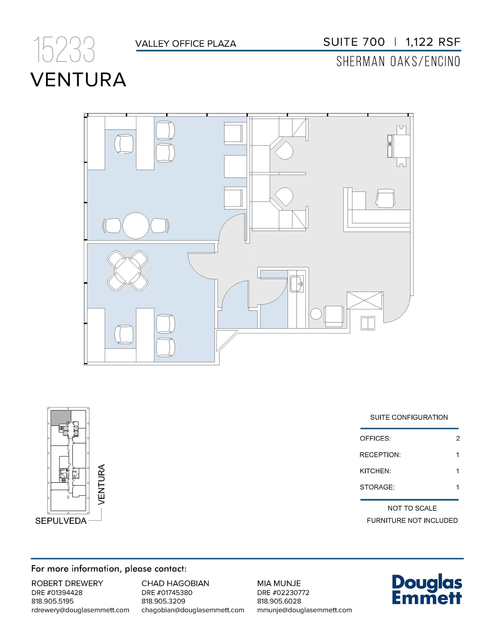 15233 Ventura Blvd, Sherman Oaks, CA à louer Plan d’étage– Image 1 sur 1