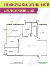 525 Middlefield Rd, Menlo Park, CA à louer Plan d’étage– Image 1 sur 1