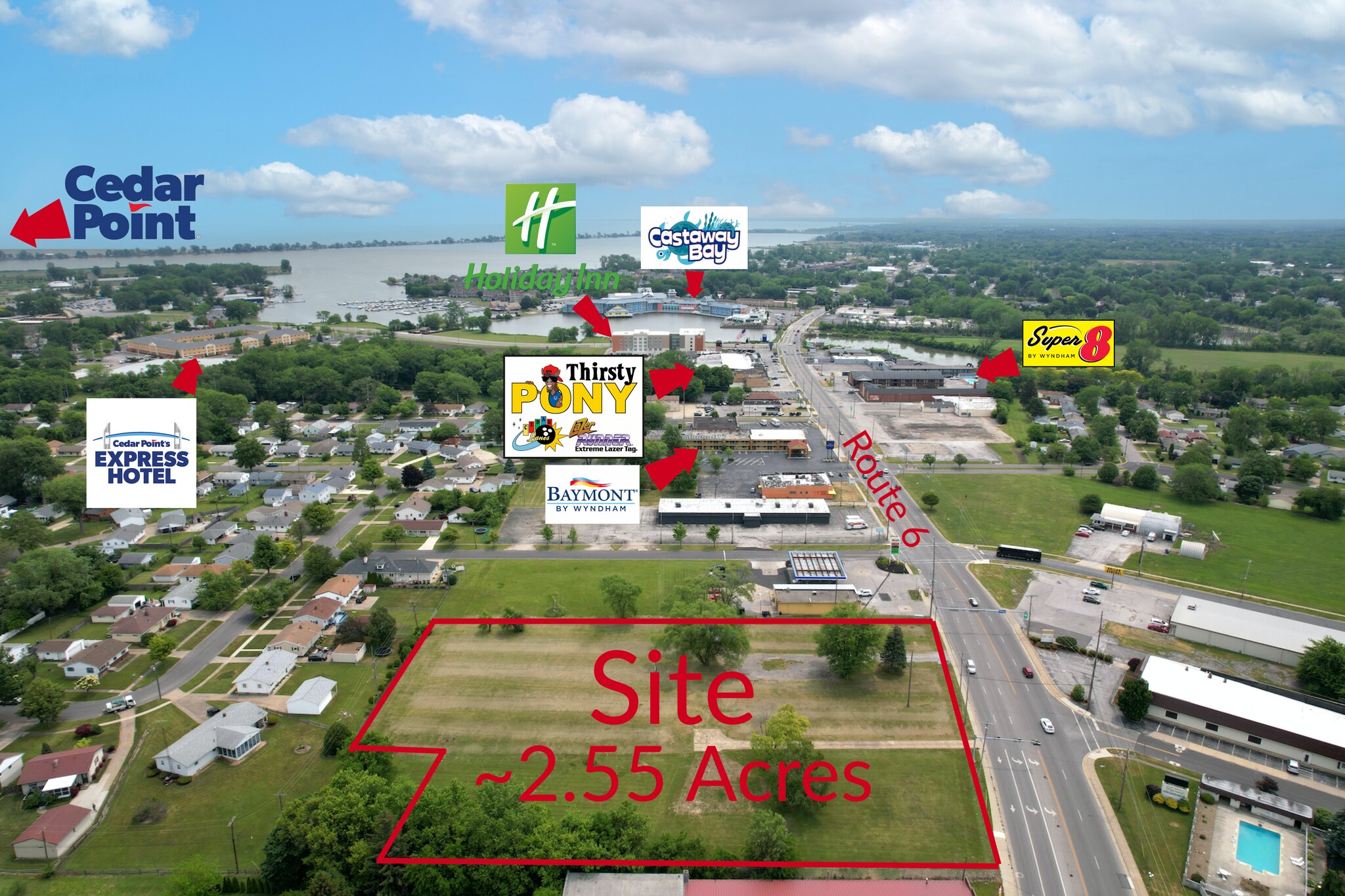 1625 Cleveland Rd, Sandusky, OH à vendre Aérien– Image 1 sur 7