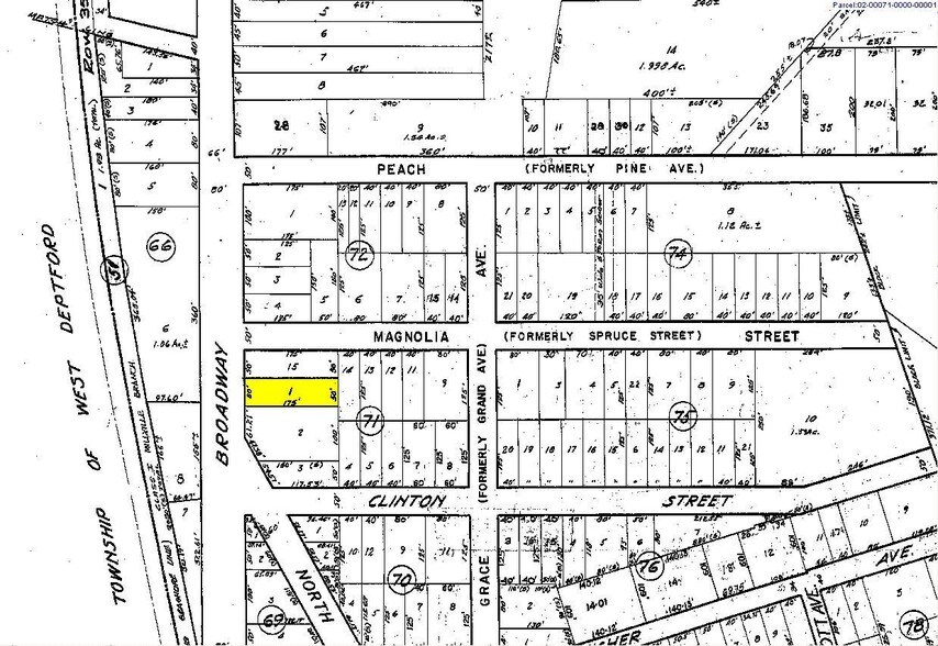 1229 Broadway Ave, Deptford, NJ à vendre - Plan cadastral – Image 2 sur 7