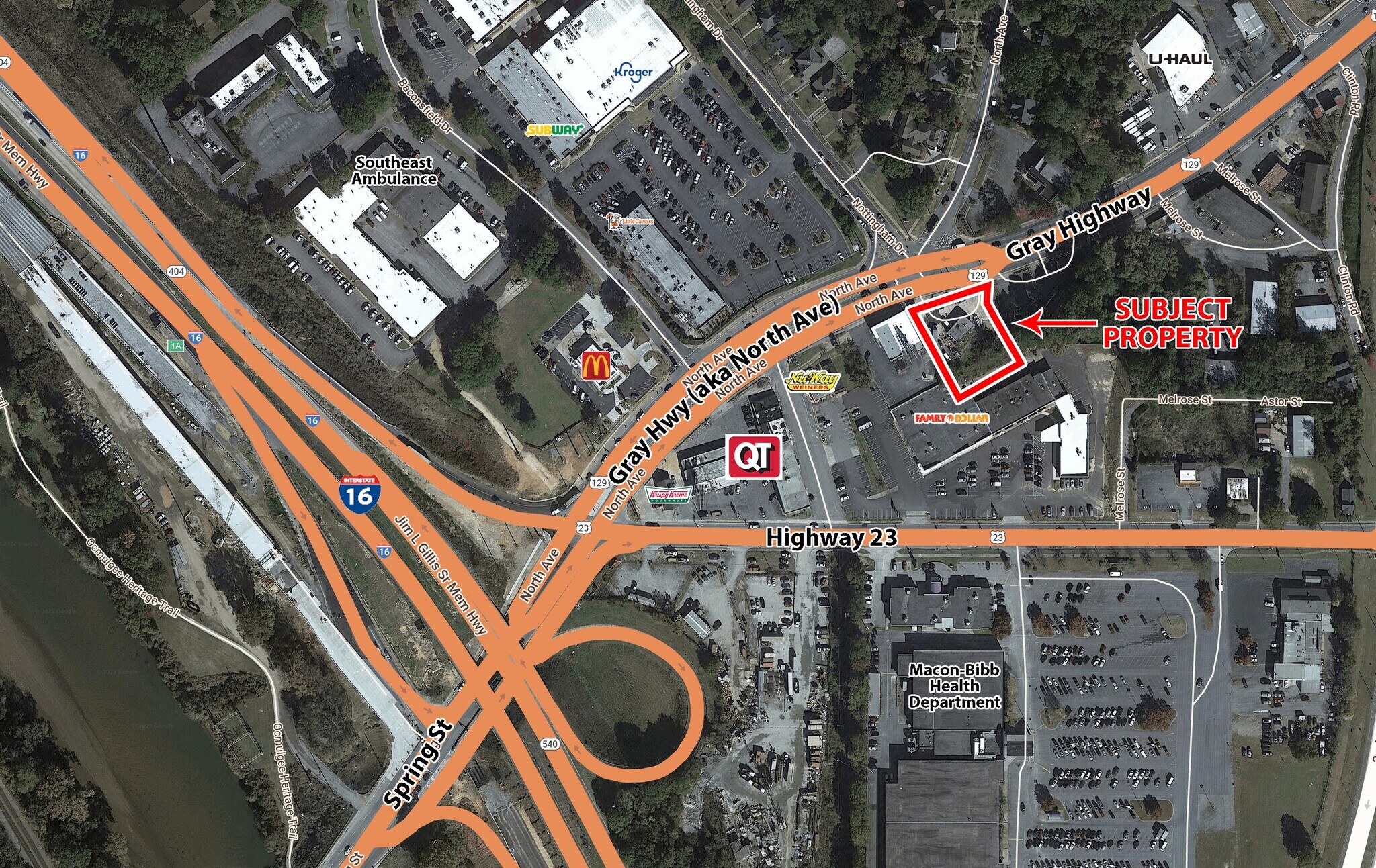 705 Gray Hwy, Macon-Bibb, GA à vendre Aérien– Image 1 sur 3