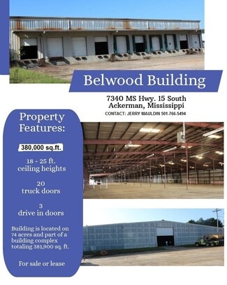 Plus de détails pour 7340 Bellwood Rd, Ackerman, MS - Industriel/Logistique à vendre