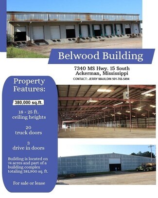 Plus de détails pour 7340 Bellwood Rd, Ackerman, MS - Industriel/Logistique à vendre