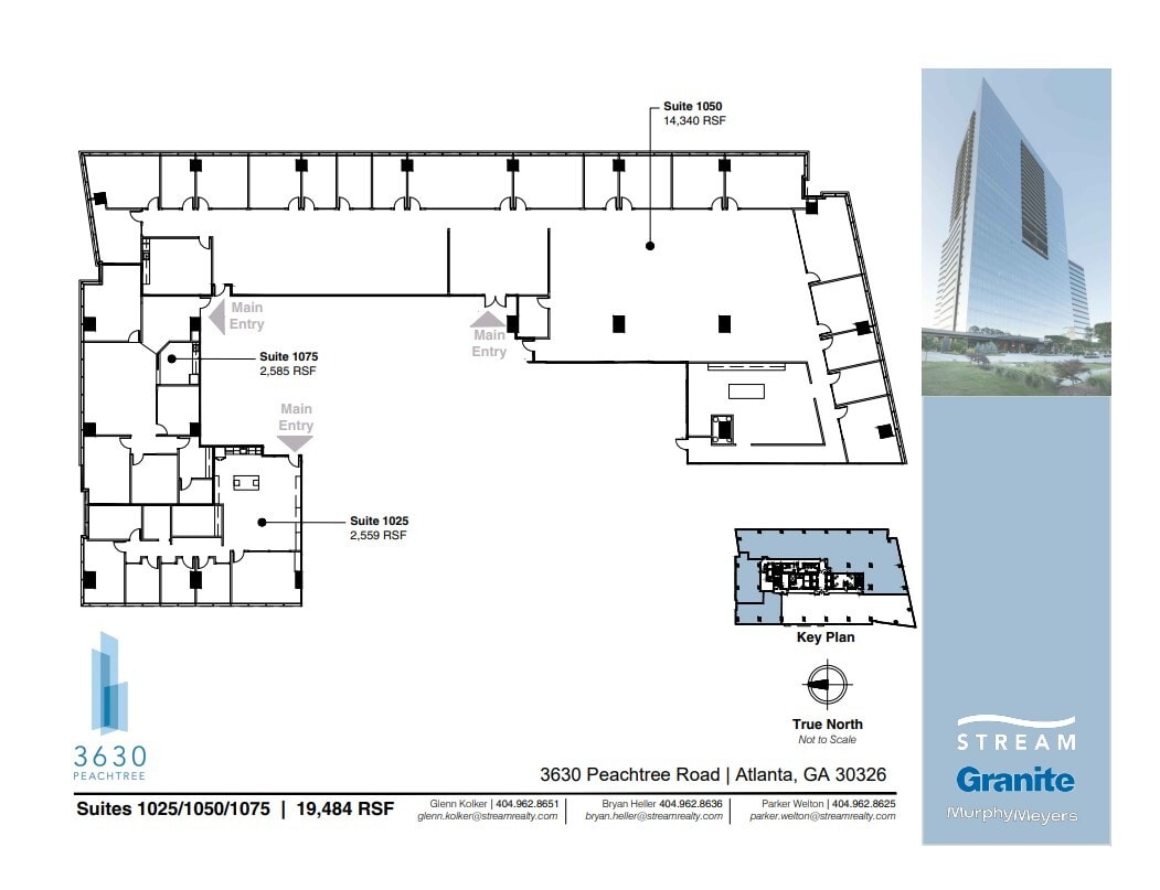 3630 Peachtree Rd NE, Atlanta, GA à louer Plan d’étage– Image 1 sur 3