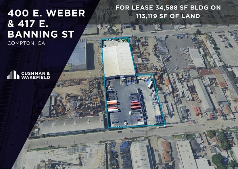 400 E Weber St, Compton, CA à louer - Aérien – Image 2 sur 9