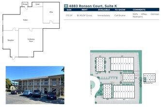 4883 Ronson Ct, San Diego, CA à louer Plan d’étage– Image 1 sur 1