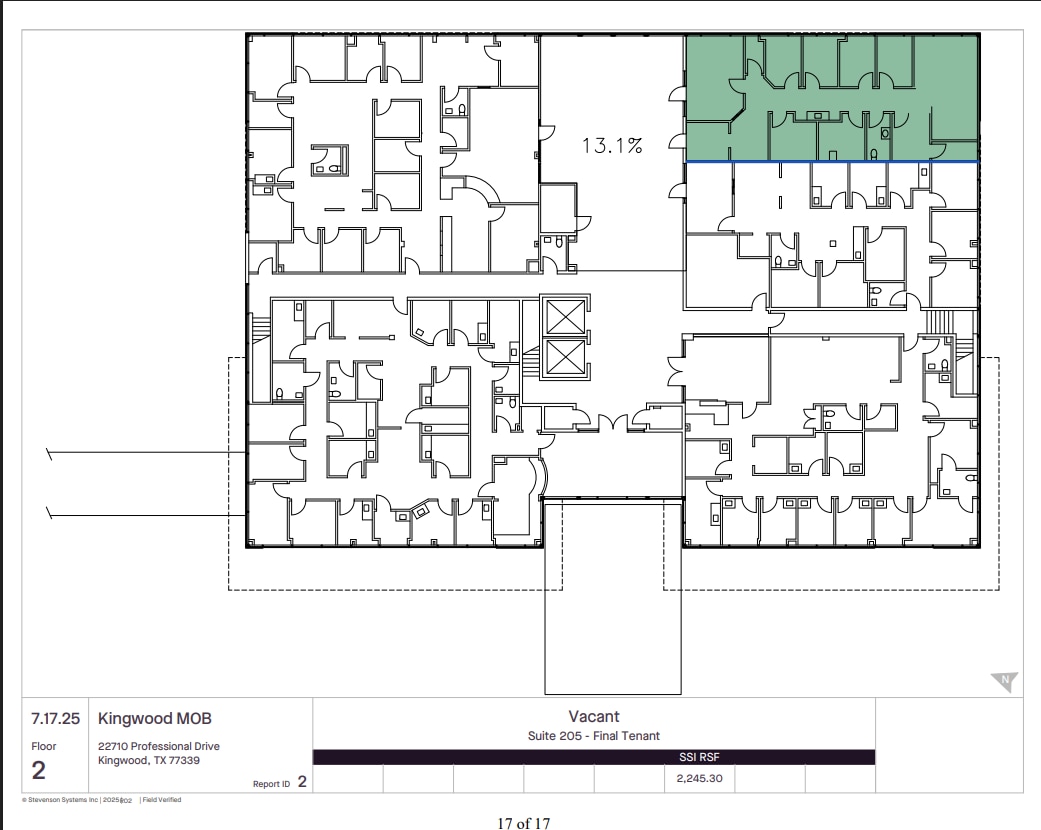 22710 Professional Dr, Kingwood, TX à louer Plan d’étage– Image 1 sur 1
