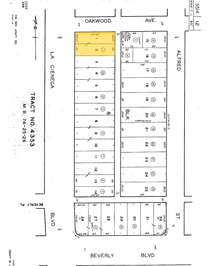 366-372 N La Cienega Blvd, Los Angeles, CA à louer - Plan cadastral – Image 2 sur 6