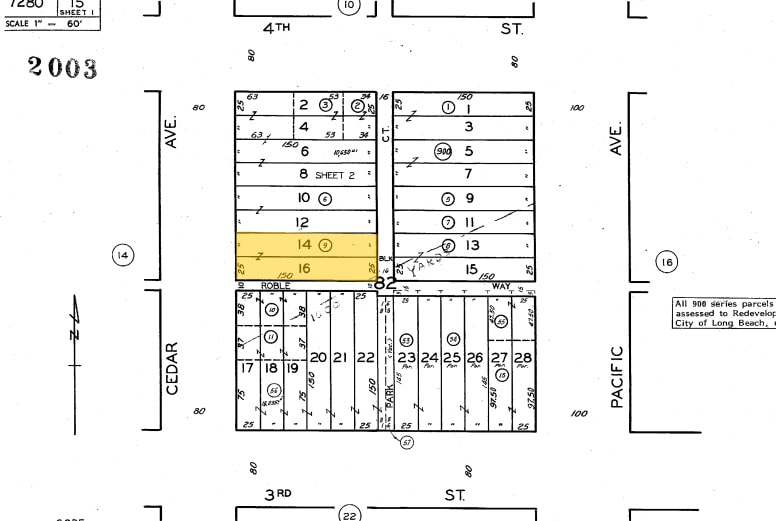 330-332 Cedar Ave, Long Beach, CA à vendre - Plan cadastral – Image 3 sur 28