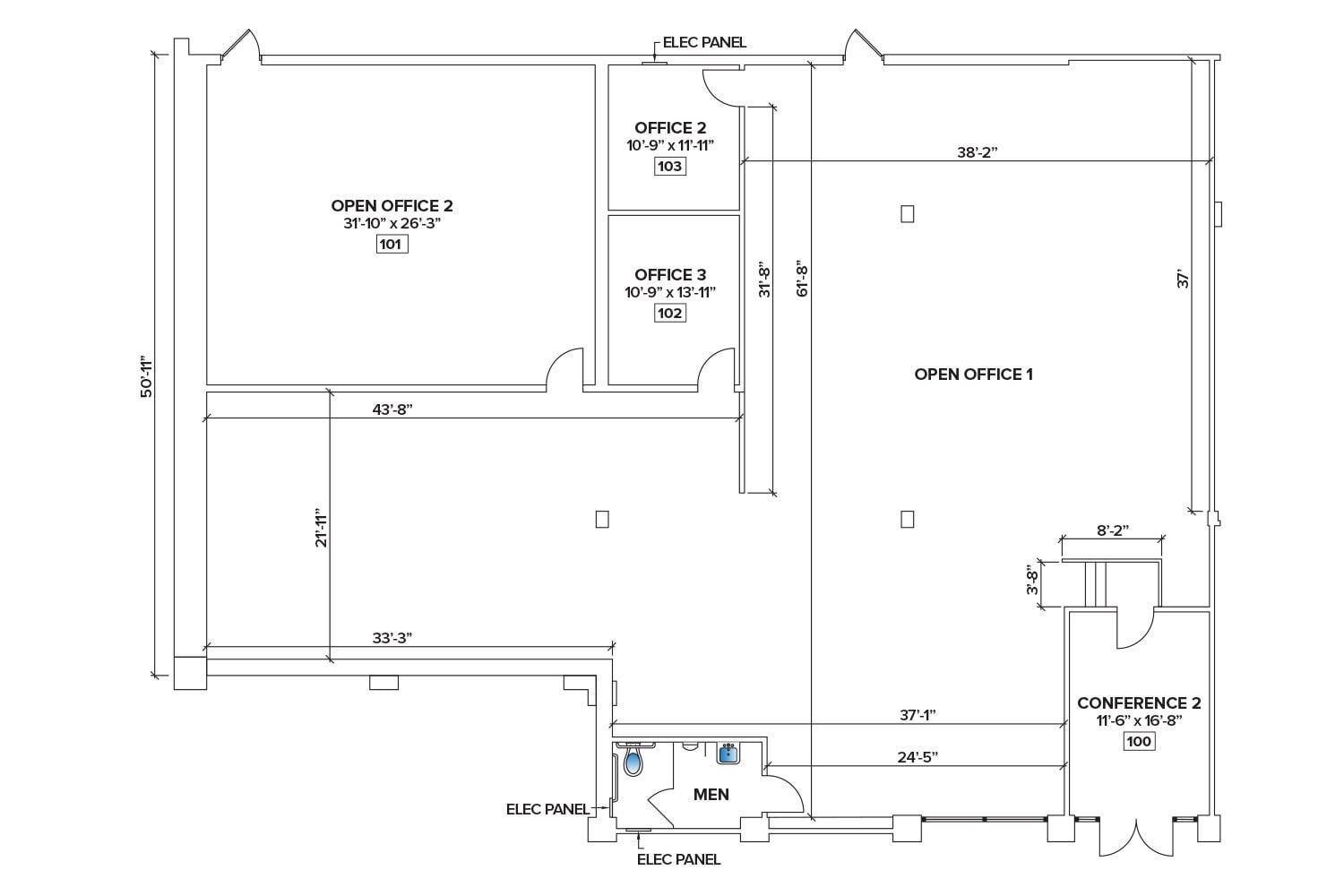 3 W Broad St, Bethlehem, PA à louer Plan d’étage– Image 1 sur 2
