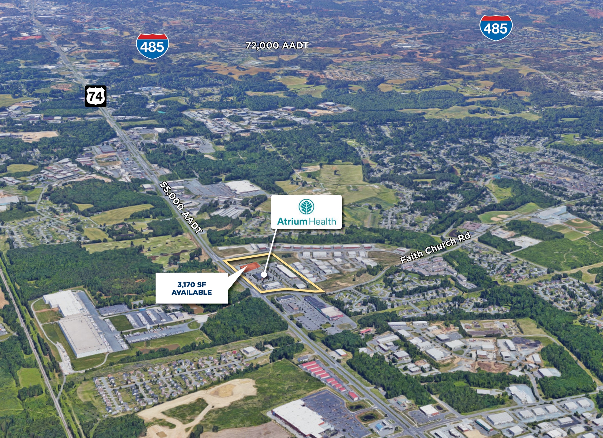 6044 W Highway 74, Indian Trail, NC à louer Photo de l’immeuble– Image 1 sur 5