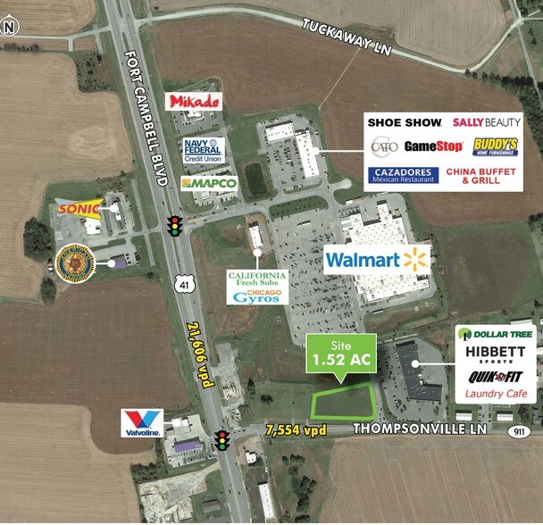 14800 Fort Campbell Blvd, Oak Grove, KY à vendre - Aérien – Image 2 sur 4