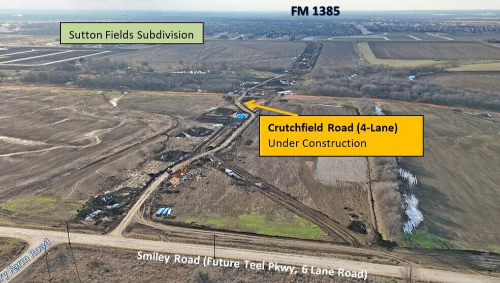6131 Crutchfield Rd, Aubrey, TX à vendre - Aérien – Image 2 sur 3
