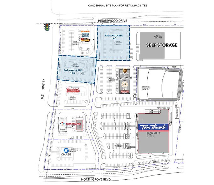 NEC Hwy 77 & N Grove Blvd, Waxahachie, TX à louer - Photo de l’immeuble – Image 2 sur 4