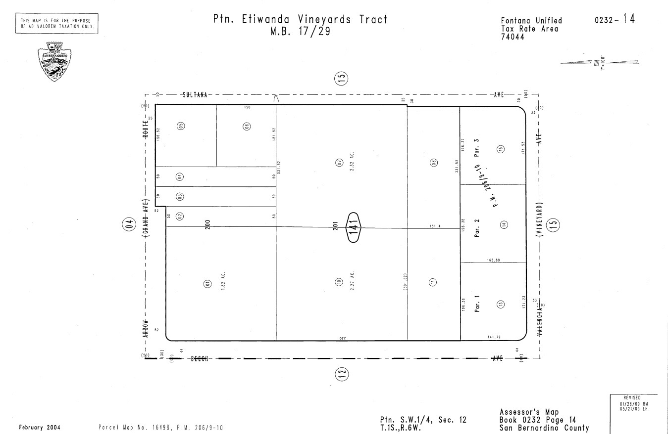 8655 Beech Ave, Fontana, CA à louer Plan cadastral– Image 1 sur 2