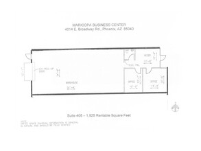 4014 E Broadway Rd, Phoenix, AZ à louer Plan d’étage– Image 1 sur 1