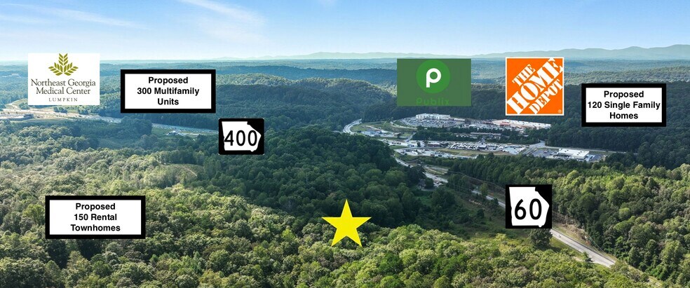 0 S Chestatee st, Dahlonega, GA à vendre - Aérien – Image 2 sur 5