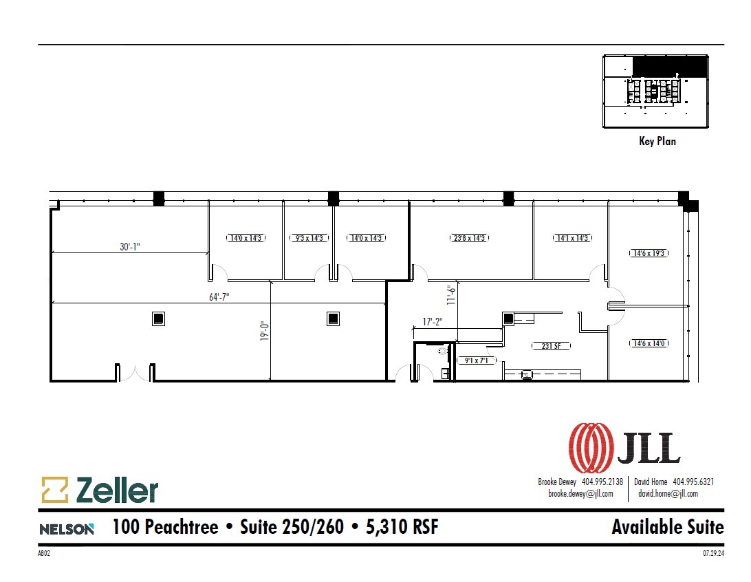 100 Peachtree St NW, Atlanta, GA à louer Plan d’étage– Image 1 sur 1