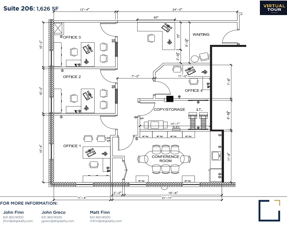 180 E Main St, Smithtown, NY à louer Plan d’étage– Image 1 sur 1