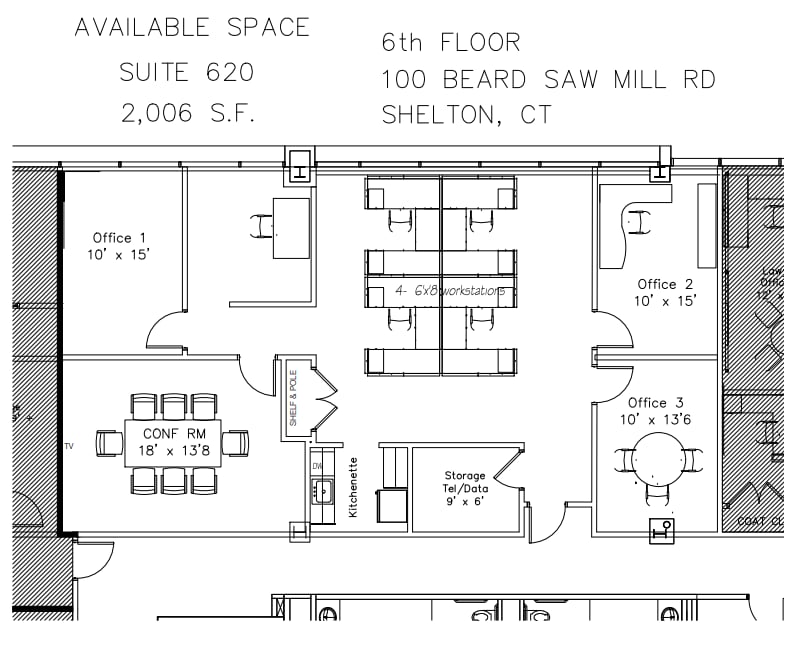 100 Beard Sawmill Rd, Shelton, CT à louer Plan d’étage– Image 1 sur 1
