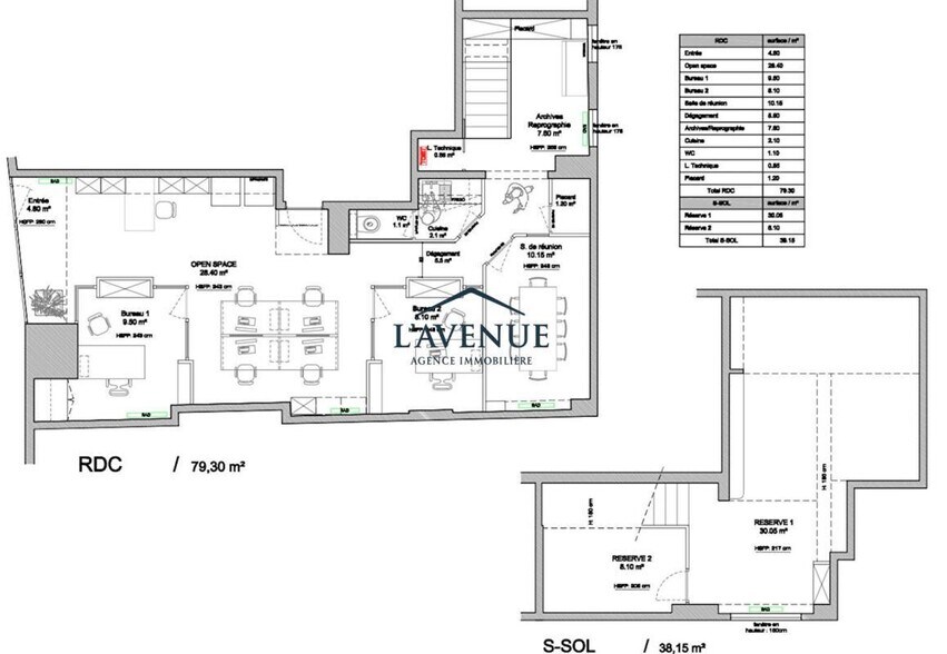 Local commercial dans Paris à vendre - Plan d’étage – Image 1 sur 9