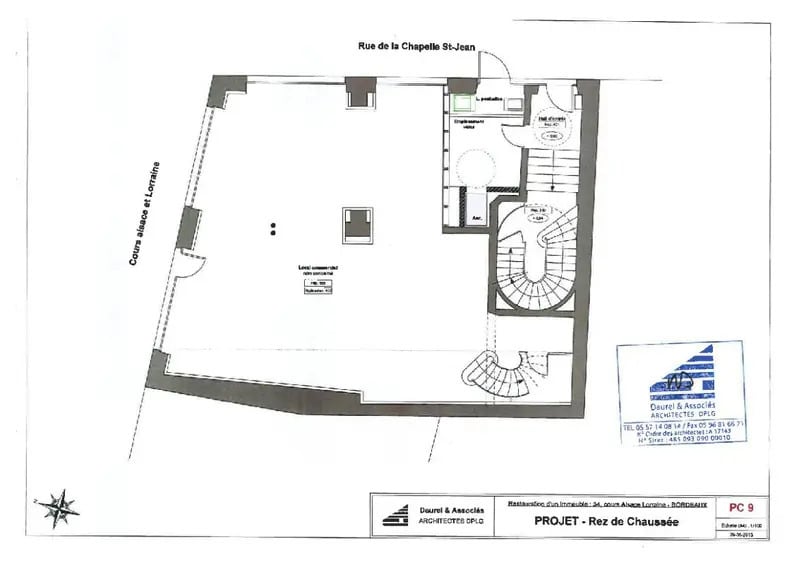 Local commercial dans Bordeaux à louer - Plan d’étage – Image 3 sur 4