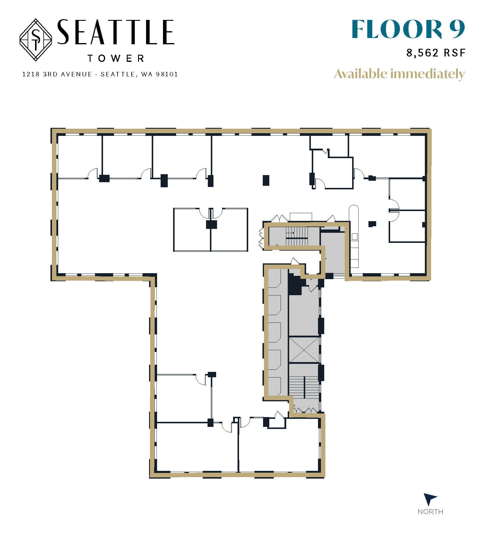 1218 3rd Ave, Seattle, WA à louer Plan d’étage– Image 1 sur 1