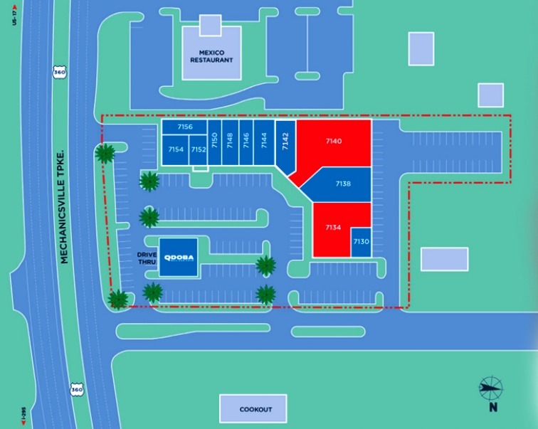 7124-7156 Mechanicsville Tpke, Mechanicsville, VA à louer Plan de site– Image 1 sur 1