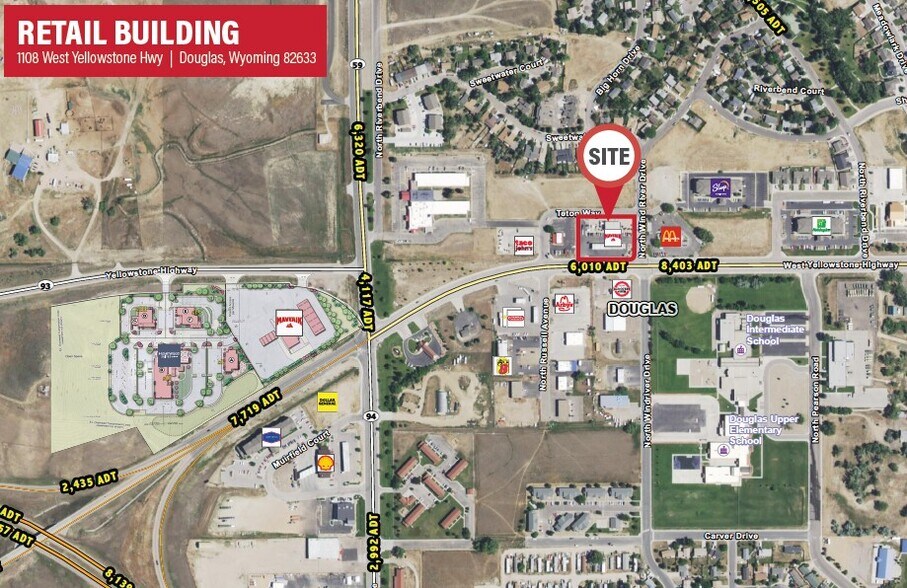 1108 Yellowstone Hwy, Douglas, WY à vendre - Aérien – Image 2 sur 3