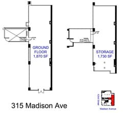 315 Madison Ave, New York, NY à louer Plan d’étage– Image 1 sur 1