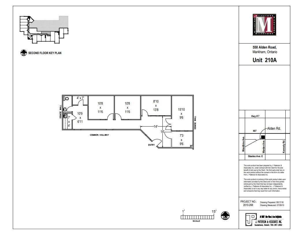 550 Alden Rd, Markham, ON à louer Plan d’étage– Image 1 sur 1