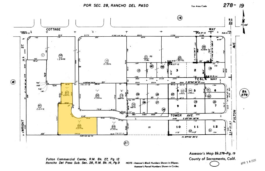 2400-2416 Tower Ave, Sacramento, CA à vendre - Plan cadastral – Image 3 sur 3