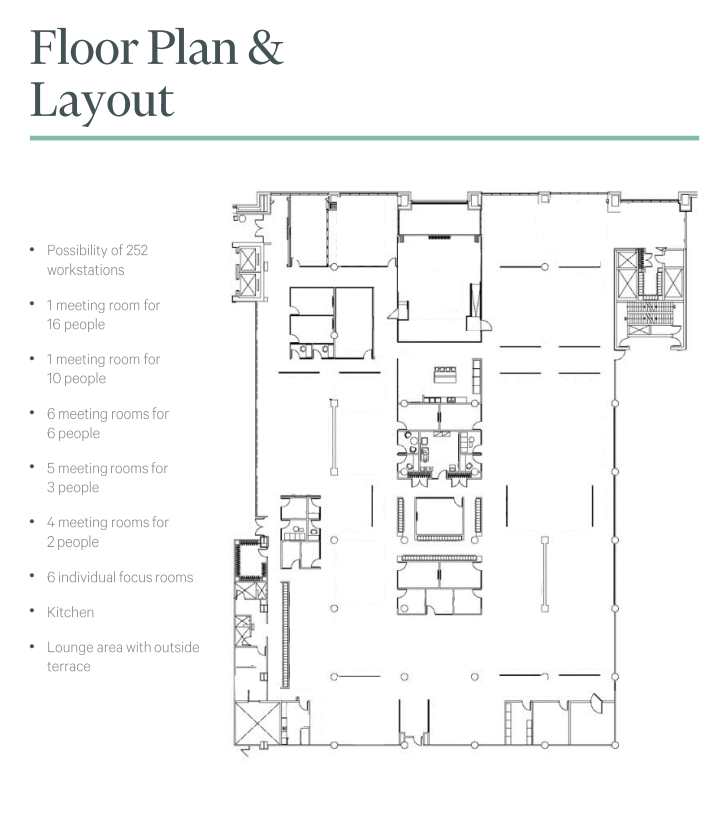 800 Rue De La Gauchetière O, Montréal, QC à louer Plan d’étage– Image 1 sur 1