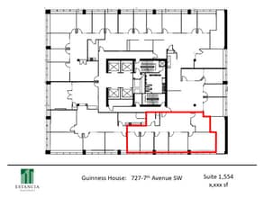 727 7th Ave SW, Calgary, AB à louer Plan d’étage– Image 1 sur 7
