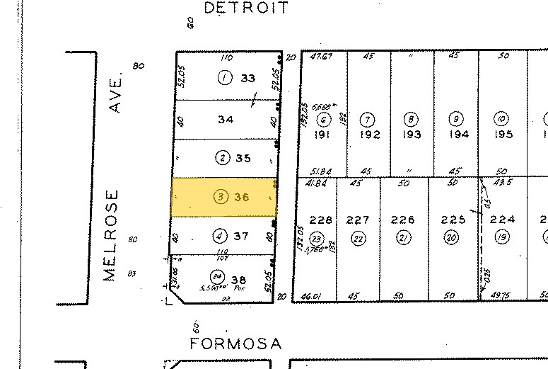 7164-7168 Melrose Ave, Los Angeles, CA à louer - Plan cadastral – Image 2 sur 2