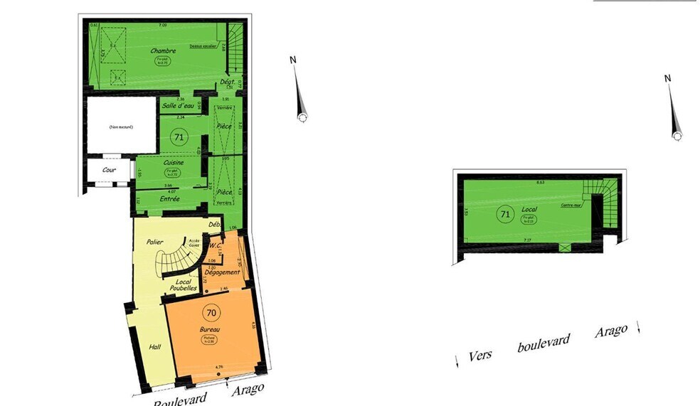 Local commercial dans Paris à vendre - Plan d’étage – Image 2 sur 3