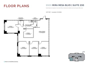 9909 Mira Mesa Blvd, San Diego, CA à louer Plan d’étage– Image 1 sur 1