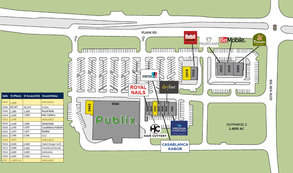 5980 Plank Rd, Fredericksburg, VA à louer - Plan de site – Image 3 sur 5