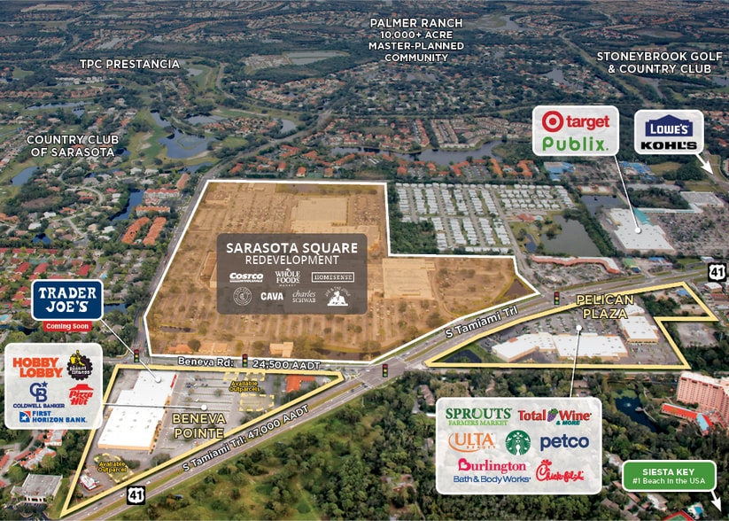8191-8195 S Tamiami Trl, Sarasota, FL à louer - Aérien – Image 2 sur 4