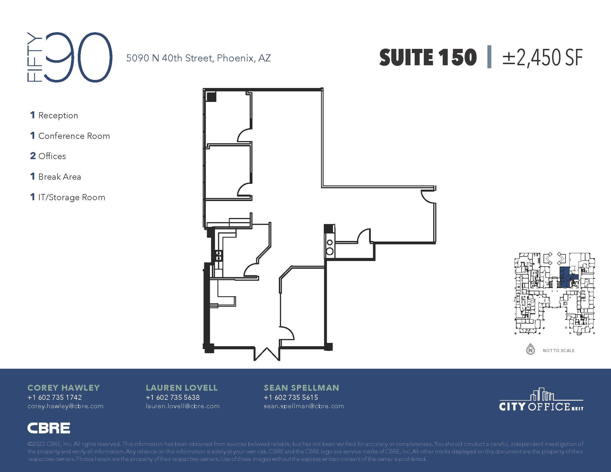 5090 N 40th St, Phoenix, AZ à louer Plan d’étage– Image 1 sur 1