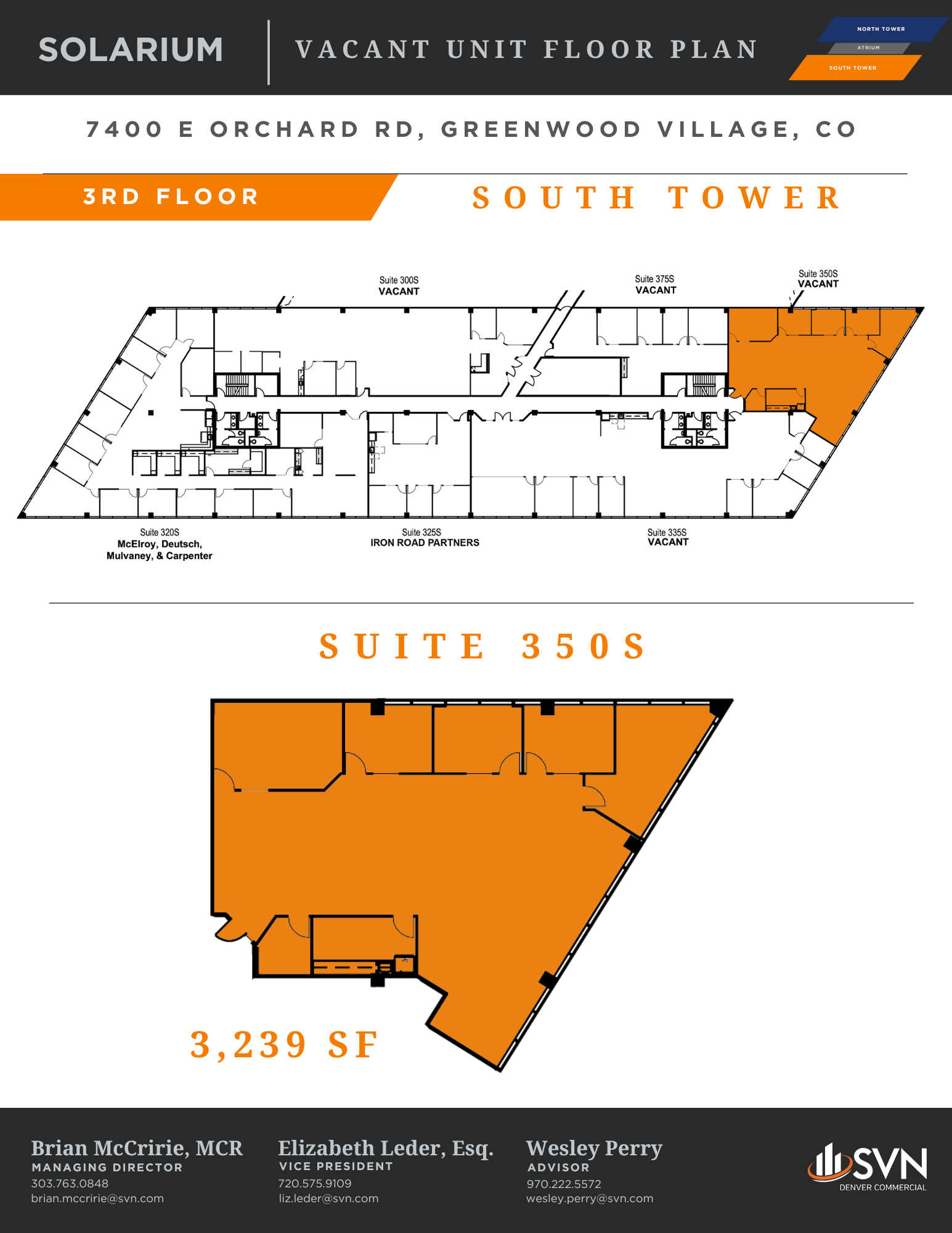 7400 E Orchard Rd, Greenwood Village, CO à louer Plan d’étage– Image 1 sur 1