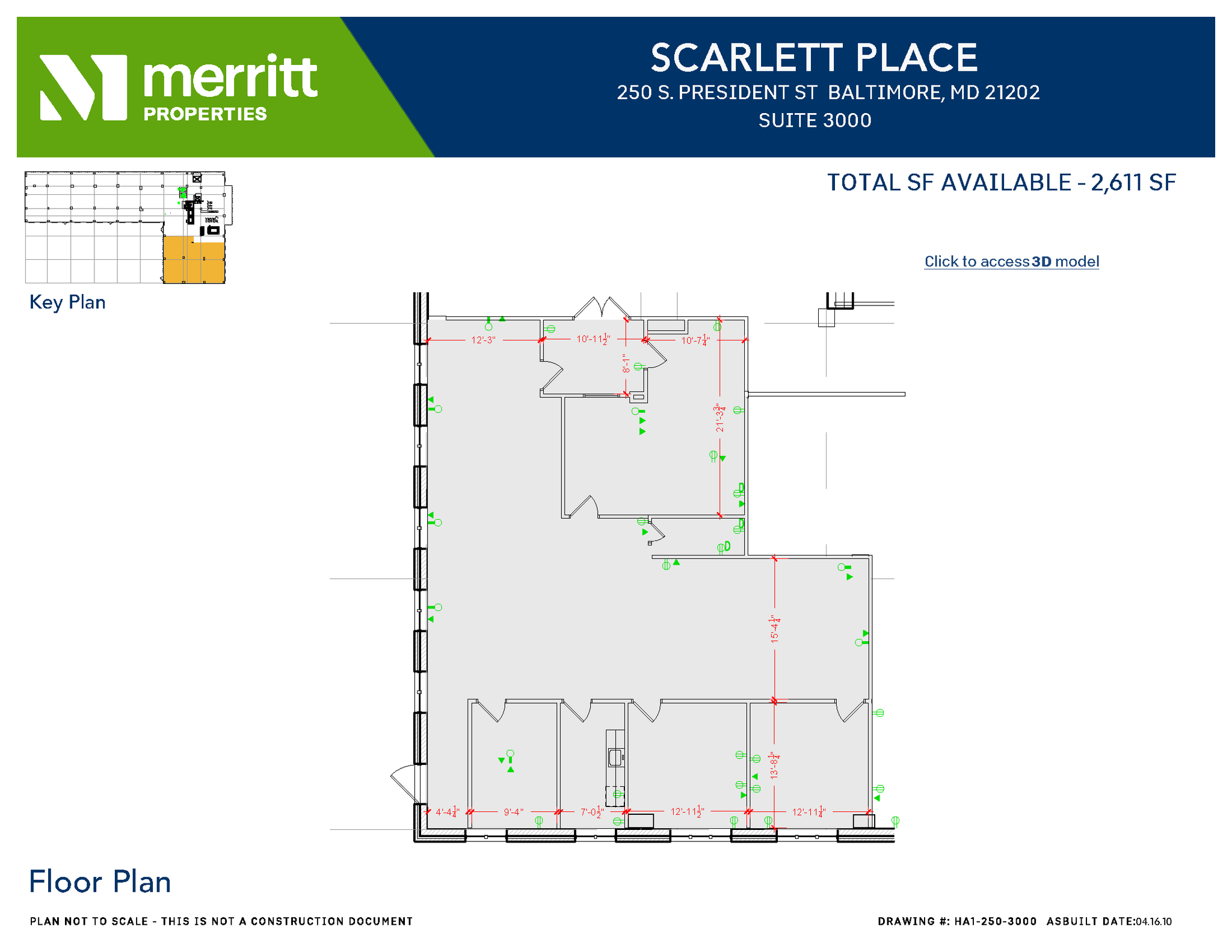 729 E Pratt St, Baltimore, MD à louer Plan d’étage– Image 1 sur 1