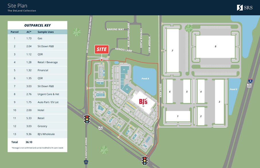 NWQ Howland blvd, Deland, FL à louer - Plan de site – Image 2 sur 2